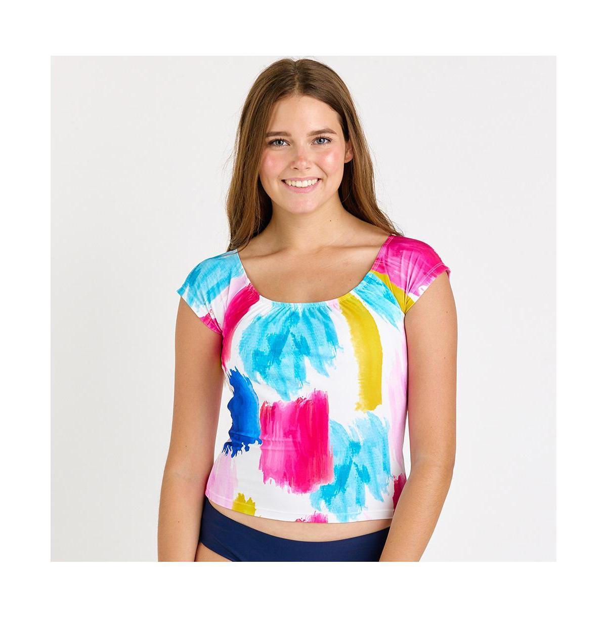 Calypsa Womens Zoey Crop Swim Top Product Image