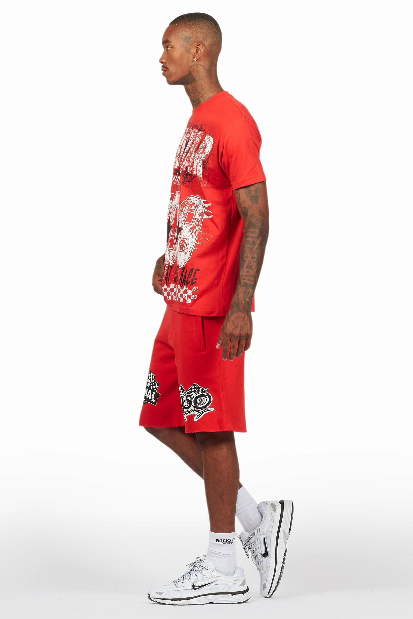 Javonuna Navy T-Shirt Short Set Female Product Image