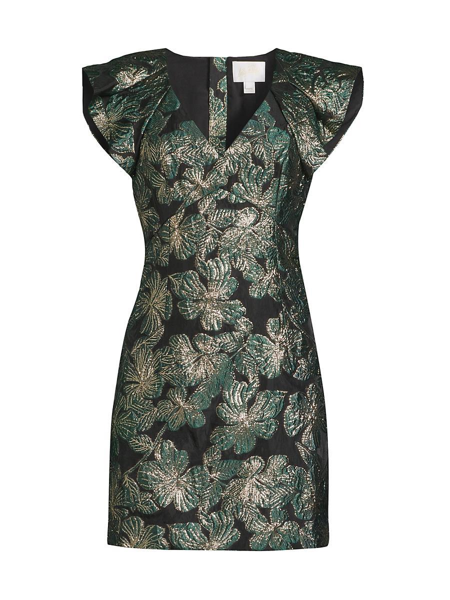 Womens Kaida Brocade Shift Minidress Product Image