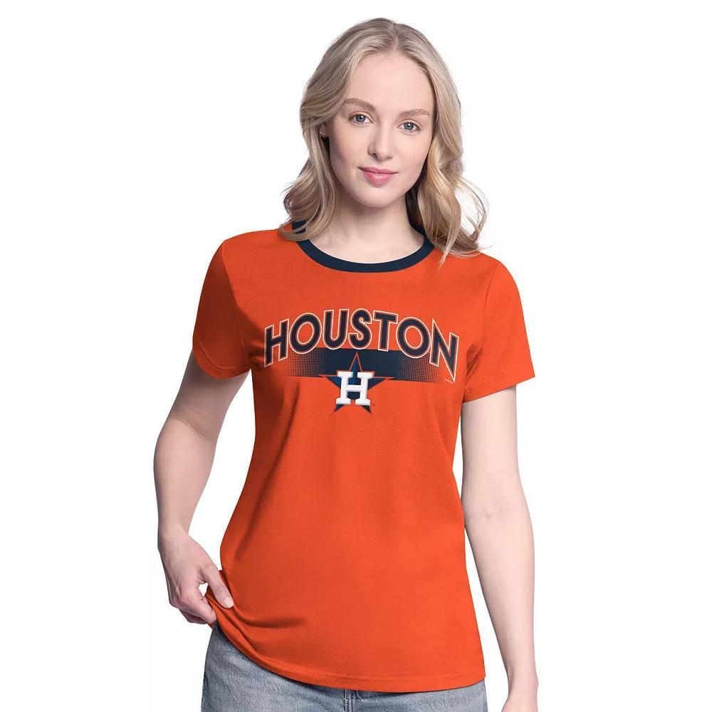 Women's G-III 4Her by Carl Banks  Orange Houston Astros Pitch T-Shirt, Size: Small Product Image