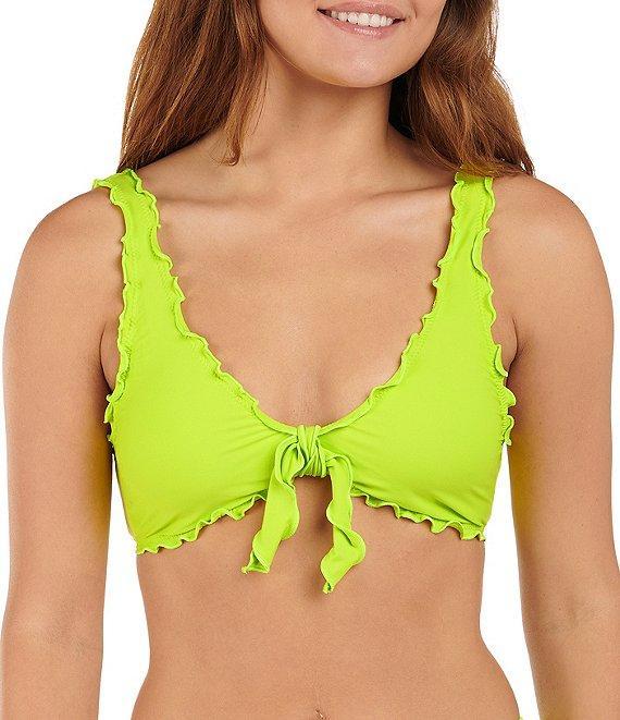 Citrus Solid V-Waist Merrow Trim Hipster Swim Bottom Product Image