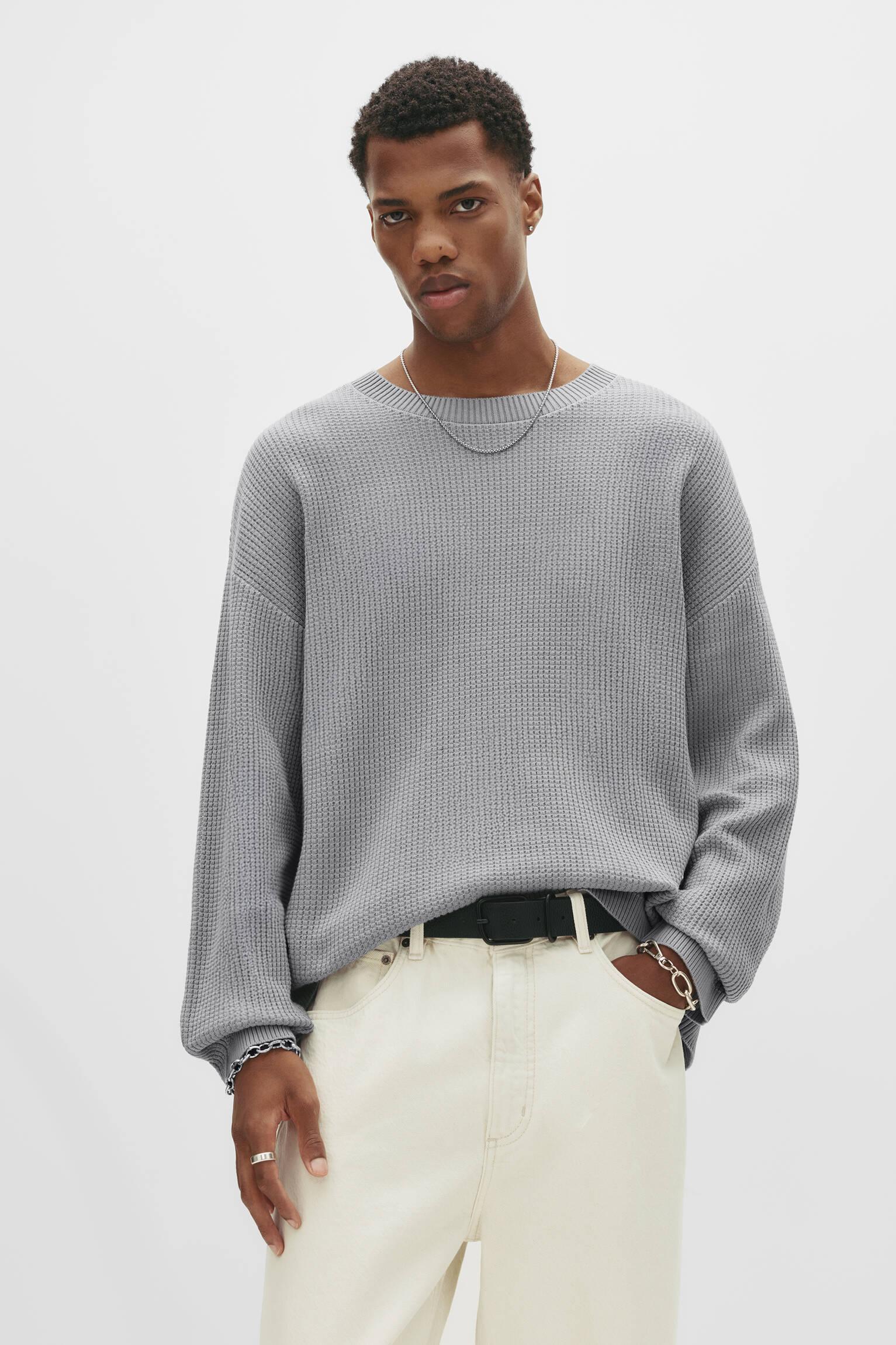 Waffle knit sweater Product Image