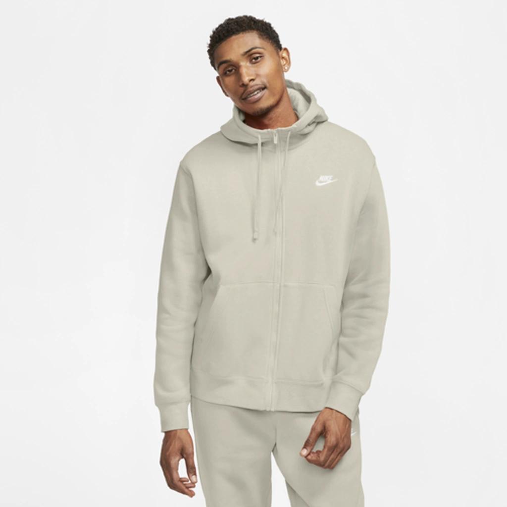 Nike Mens Nike Club Full-Zip Hoodie - Mens Rattan/Rattan/White Product Image