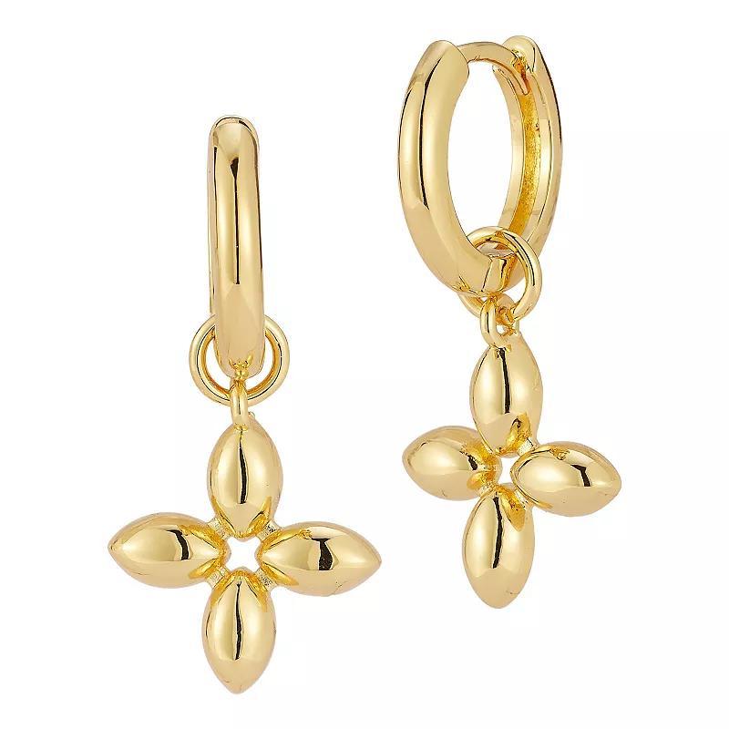 WINX 18k Gold Plated Clover Earrings, Womens, Gold Tone Product Image