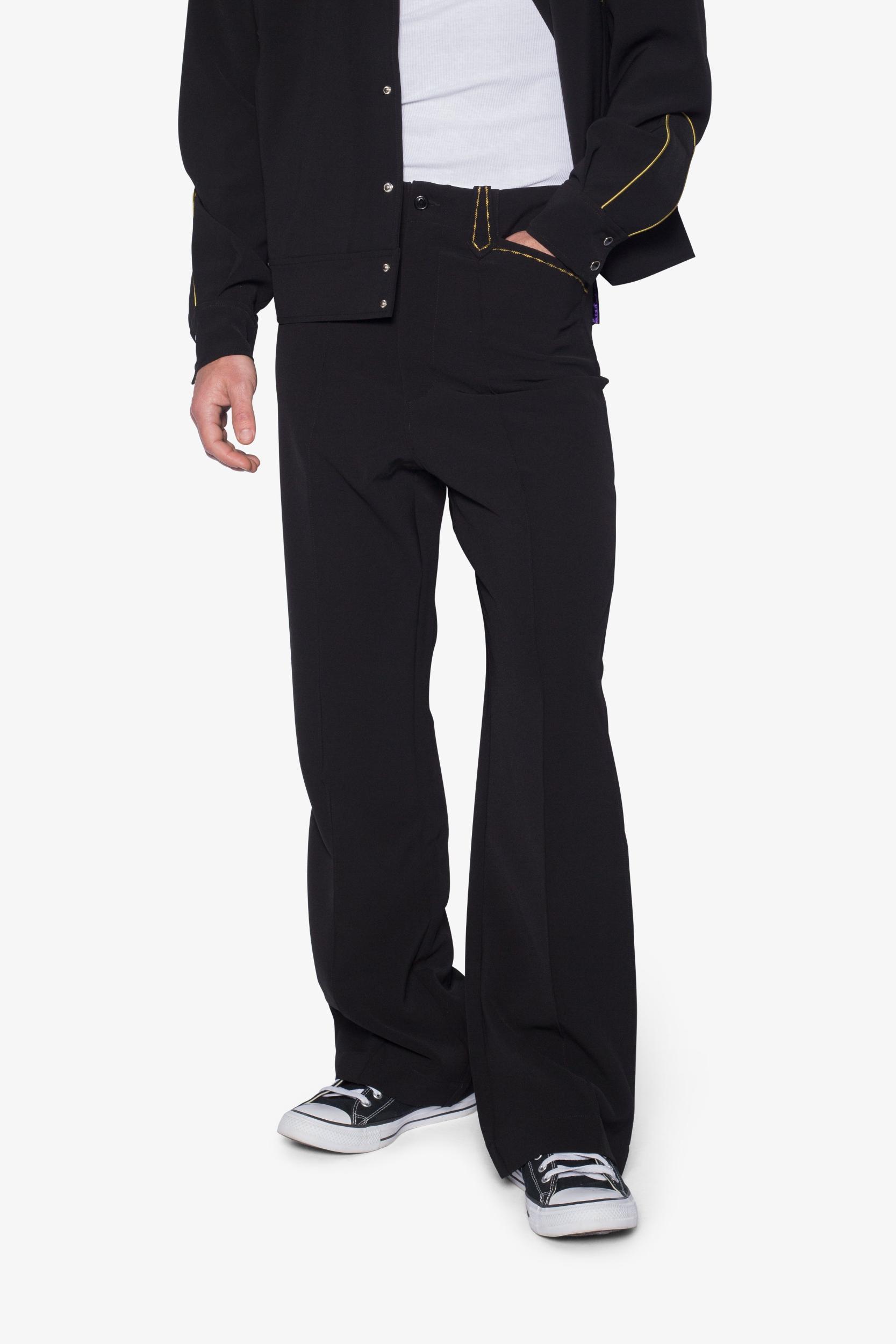 Western Stitch Trouser Pants - Black/Gold Product Image