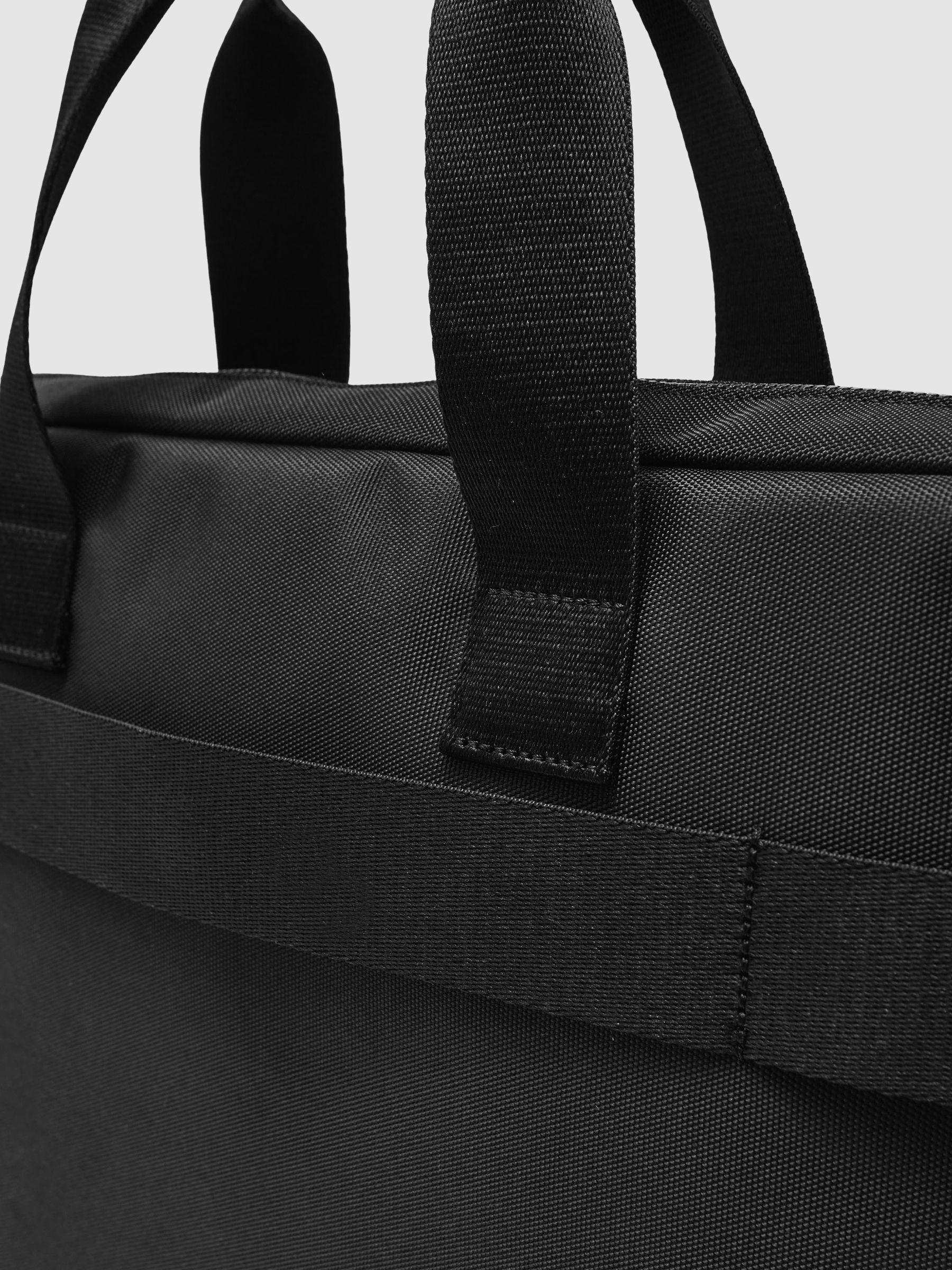Woven Briefcase in Black Product Image