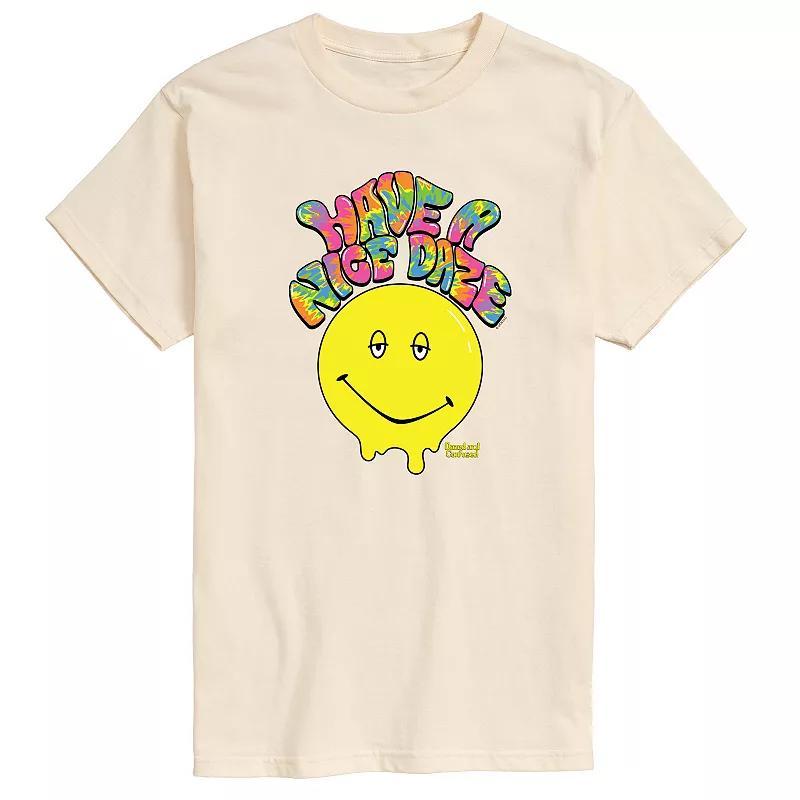 Mens Dazed and Confused Have A Nice Daze Smiley Graphic Tee Ivory Product Image