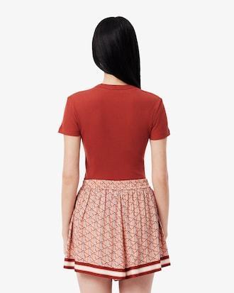 Women's Slim Fit Ribbed Cotton T-Shirt Product Image