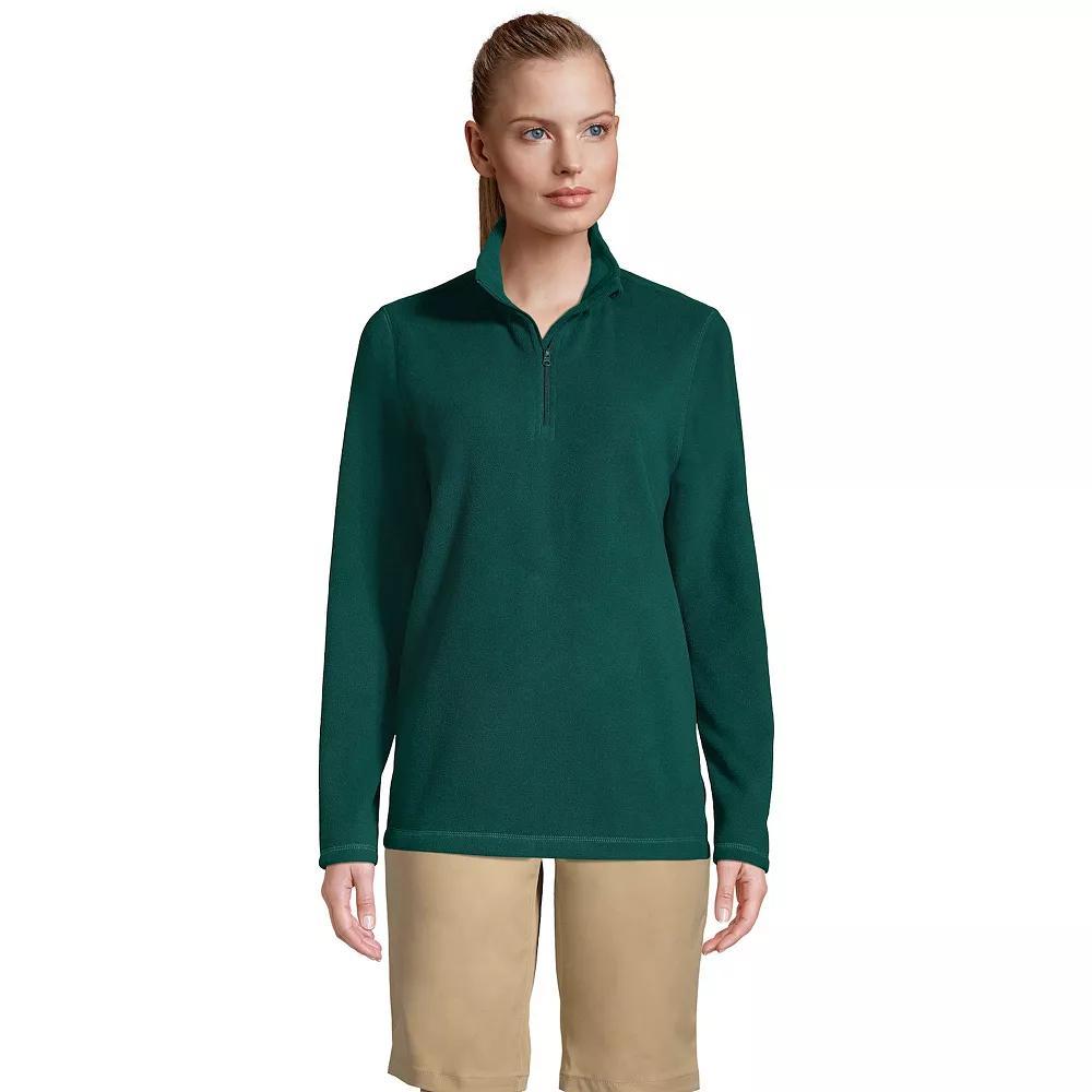 Women's Lands' End Lightweight Fleece Quarter Zip Pullover,  Product Image