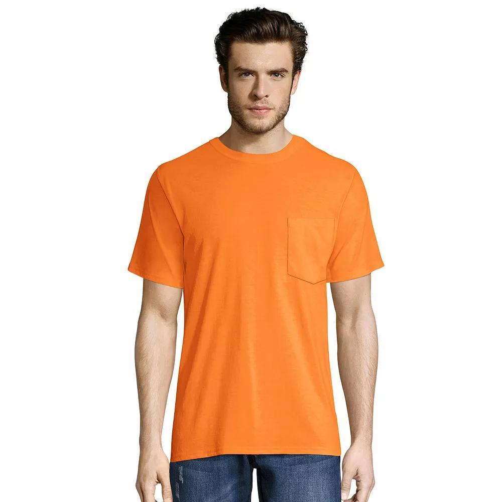 Big & Tall Hanes® Workwear 2-pack X-Temp Fresh IQ Crewneck Pocket Tees, Men's,  Product Image