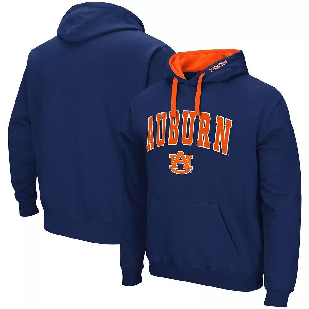 Men's Colosseum Navy Illinois Fighting Illini Big & Tall Arch & Logo 2.0 Pullover Hoodie,  Product Image