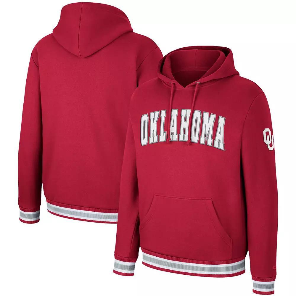Men's Colosseum Crimson Oklahoma Sooners Varsity Arch Pullover Hoodie, Size: 3XL, Red Product Image