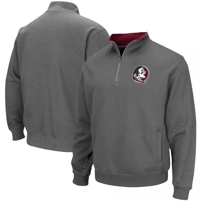 Mens Colosseum Charcoal Florida State Seminoles Tortugas Logo Quarter-Zip Pullover Jacket Product Image