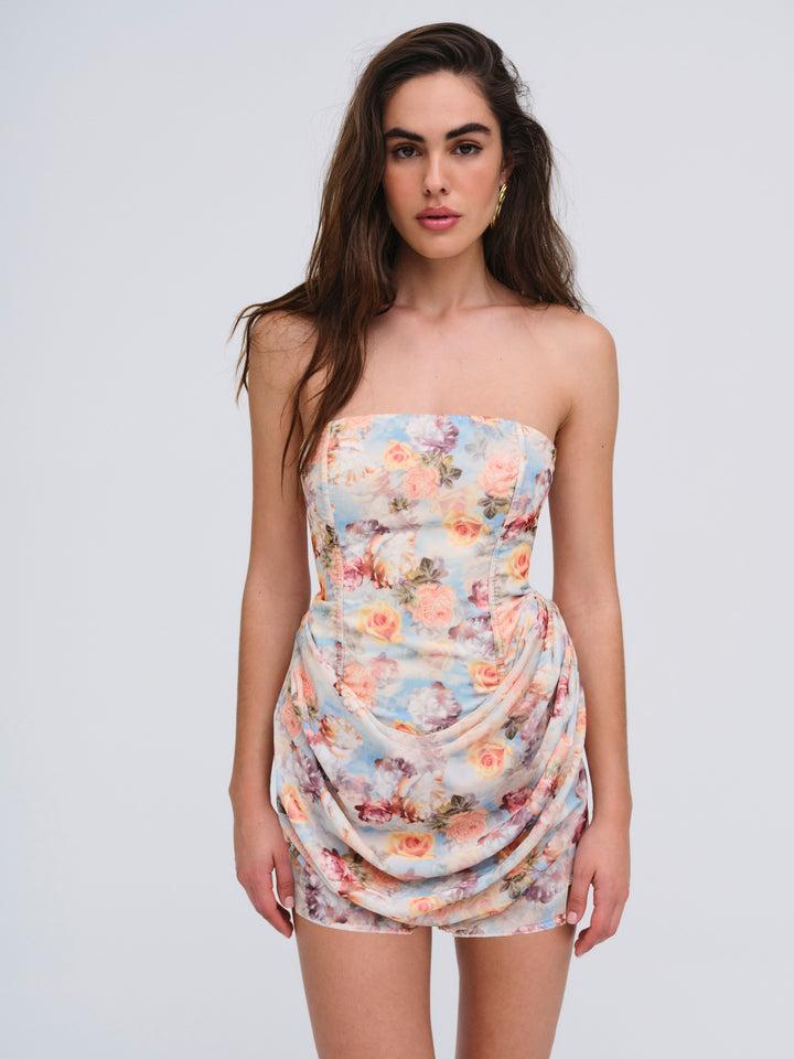 Delphine Mini Dress — Blue Product Image