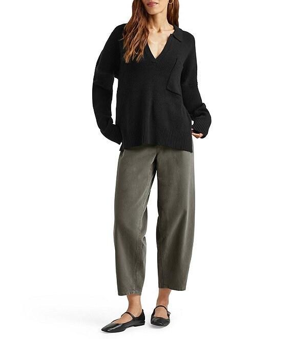 Splendid Kristen Knit Collared V-Neck Long Sleeve Polo Sweater Product Image