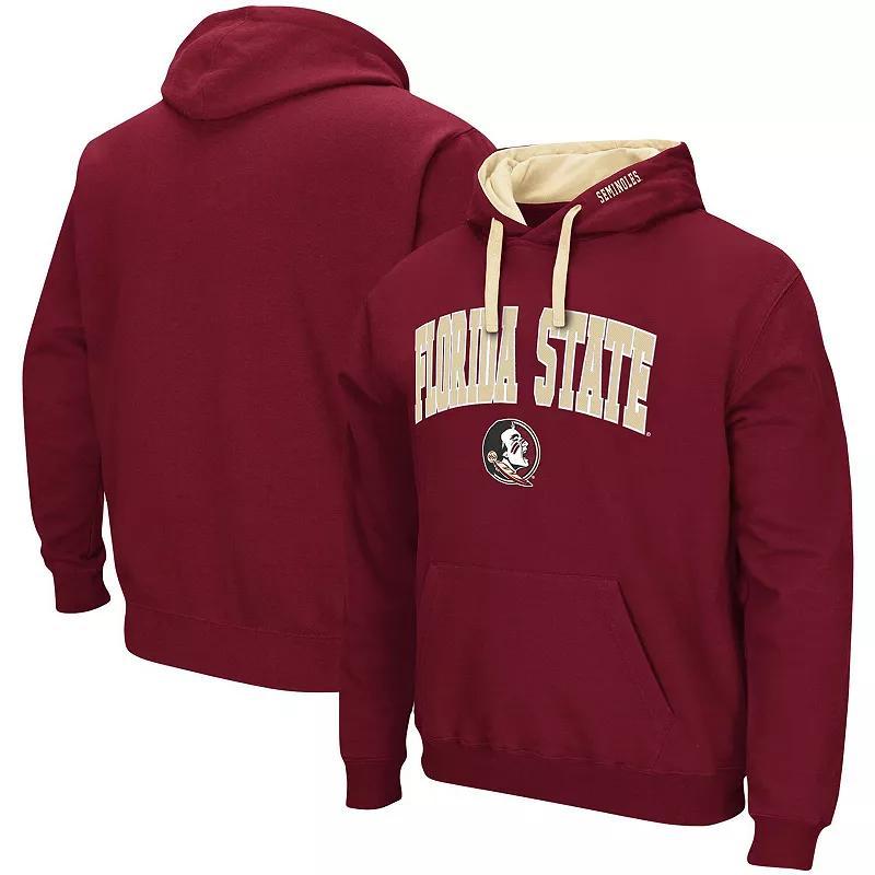 Mens Colosseum LSU Tigers Big & Tall Arch & Logo 2.0 Pullover Hoodie Product Image