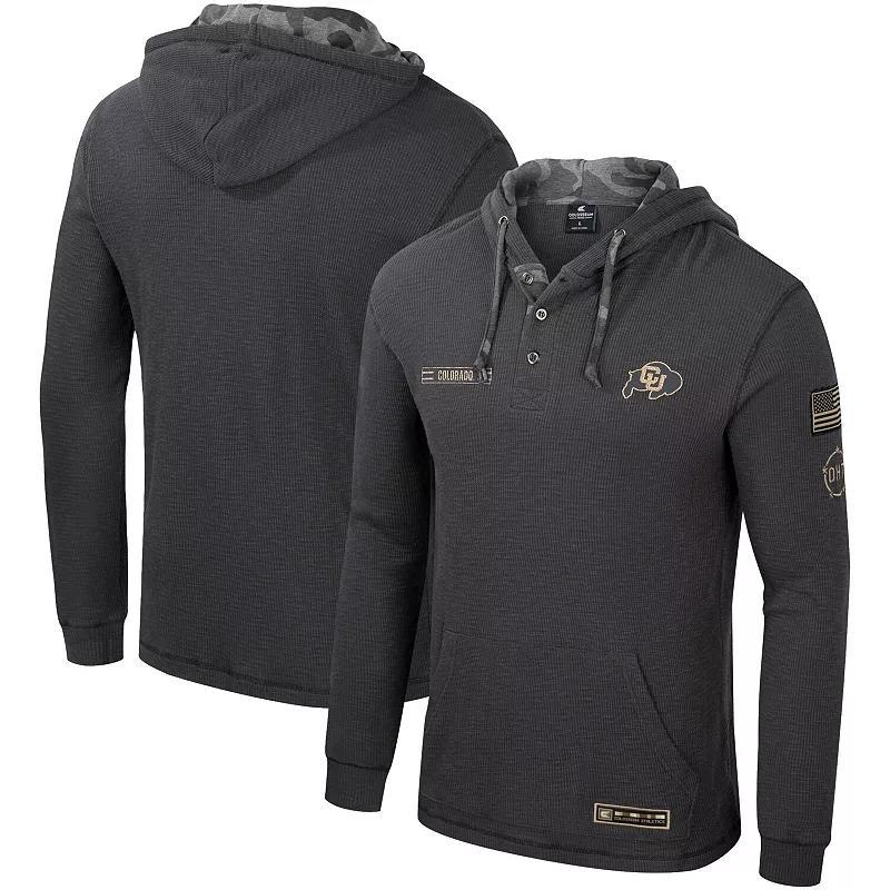 Mens Colosseum Charcoal Alabama Crimson Tide Oht Military-Inspired Appreciation Henley Pullover Hoodie Product Image