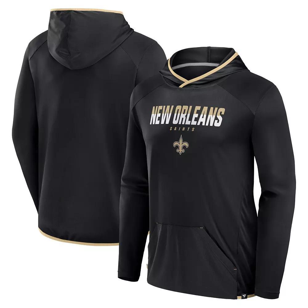 Men's Fanatics Black New Orleans Saints Transitional Defender Hoodie Long Sleeve T-Shirt,  Product Image