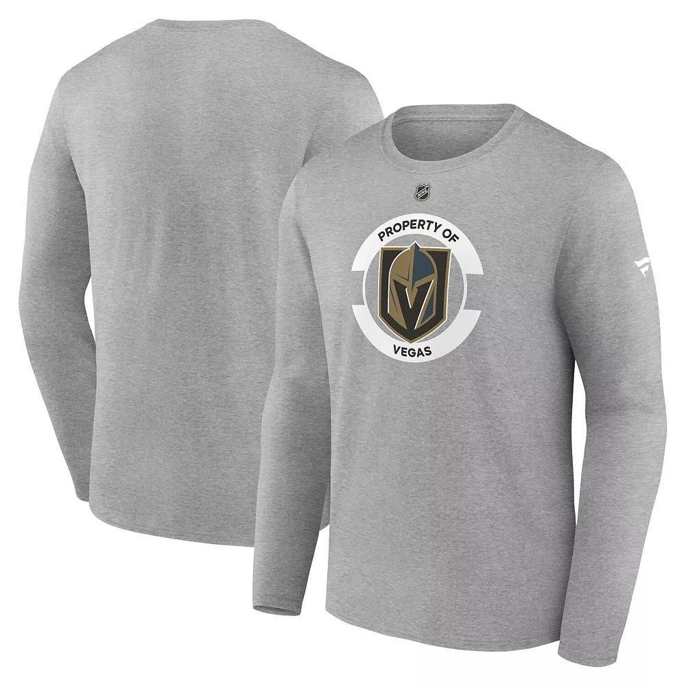 Men's Fanatics Heather Gray Vegas Golden Knights Authentic Pro Core Secondary Long Sleeve T-Shirt,  Product Image