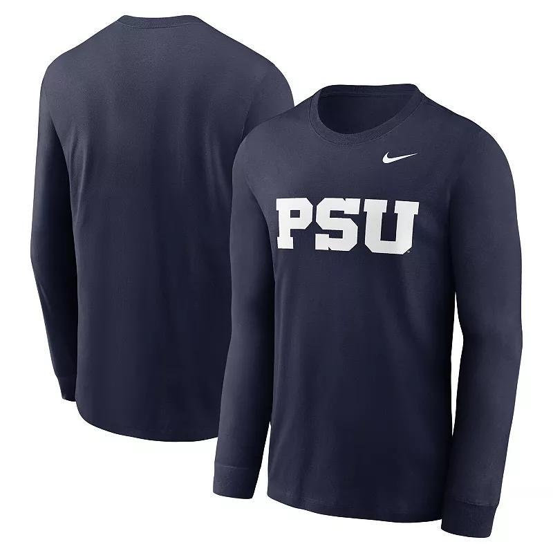 Mens Nike Penn State Nittany Lions Alternate Logo Long Sleeve T-Shirt Blue Product Image