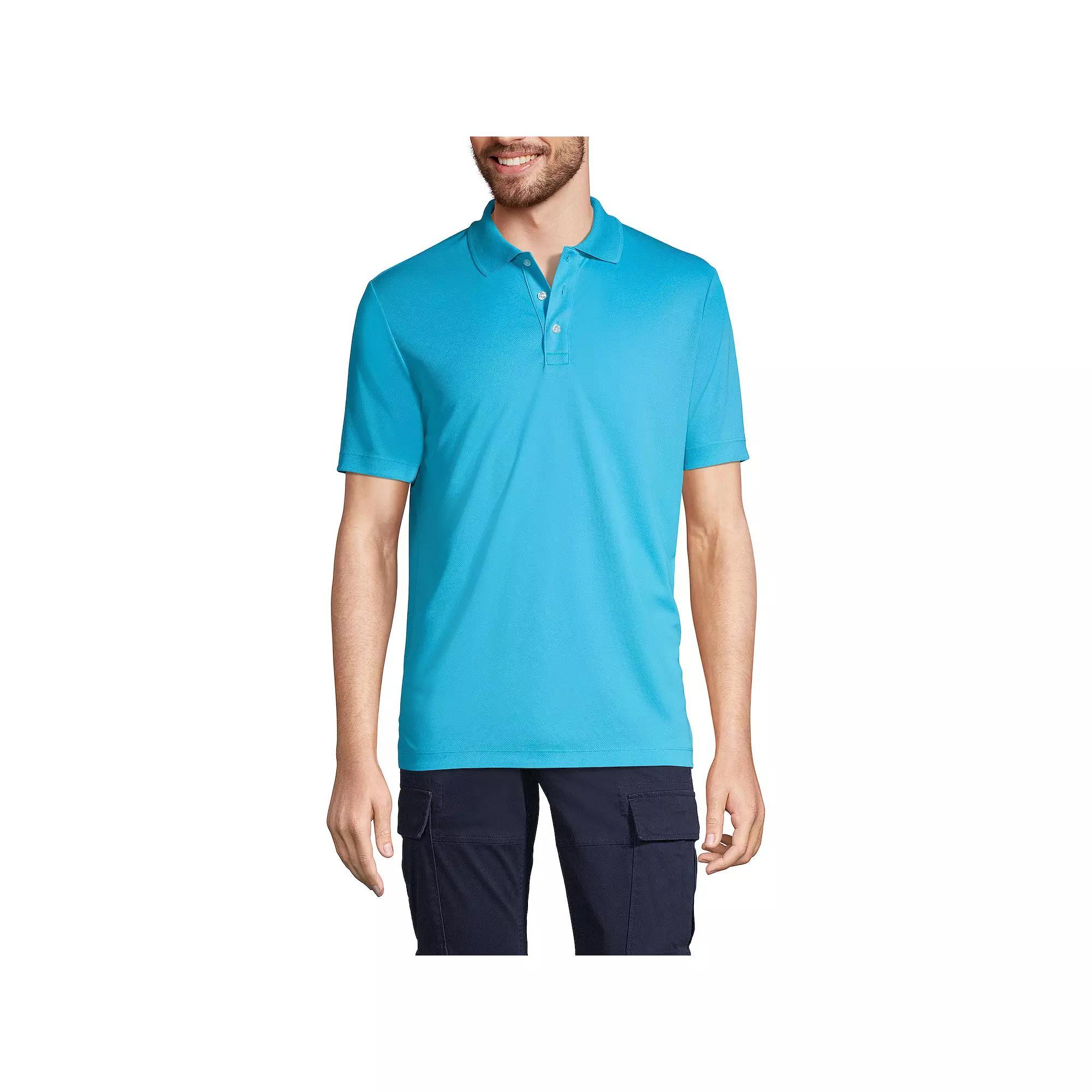 Men's Lands' End Short Sleeve Moisture-Wicking Active Polo Shirt,  Product Image