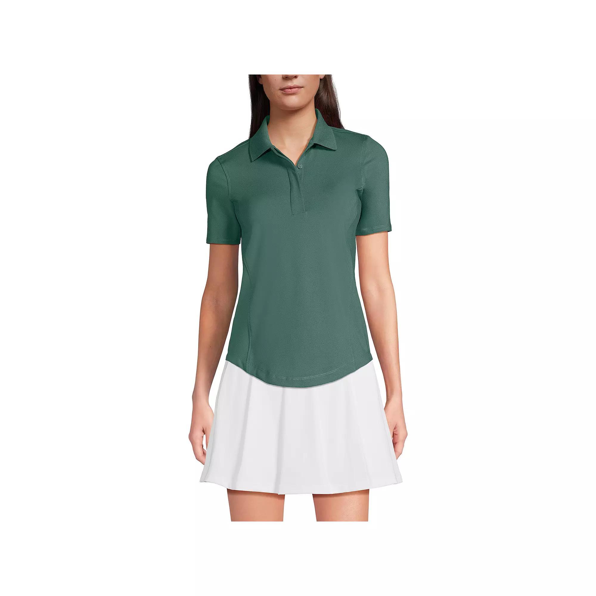 Women's Lands' End Short Sleeve High Impact Polo Top,  Product Image