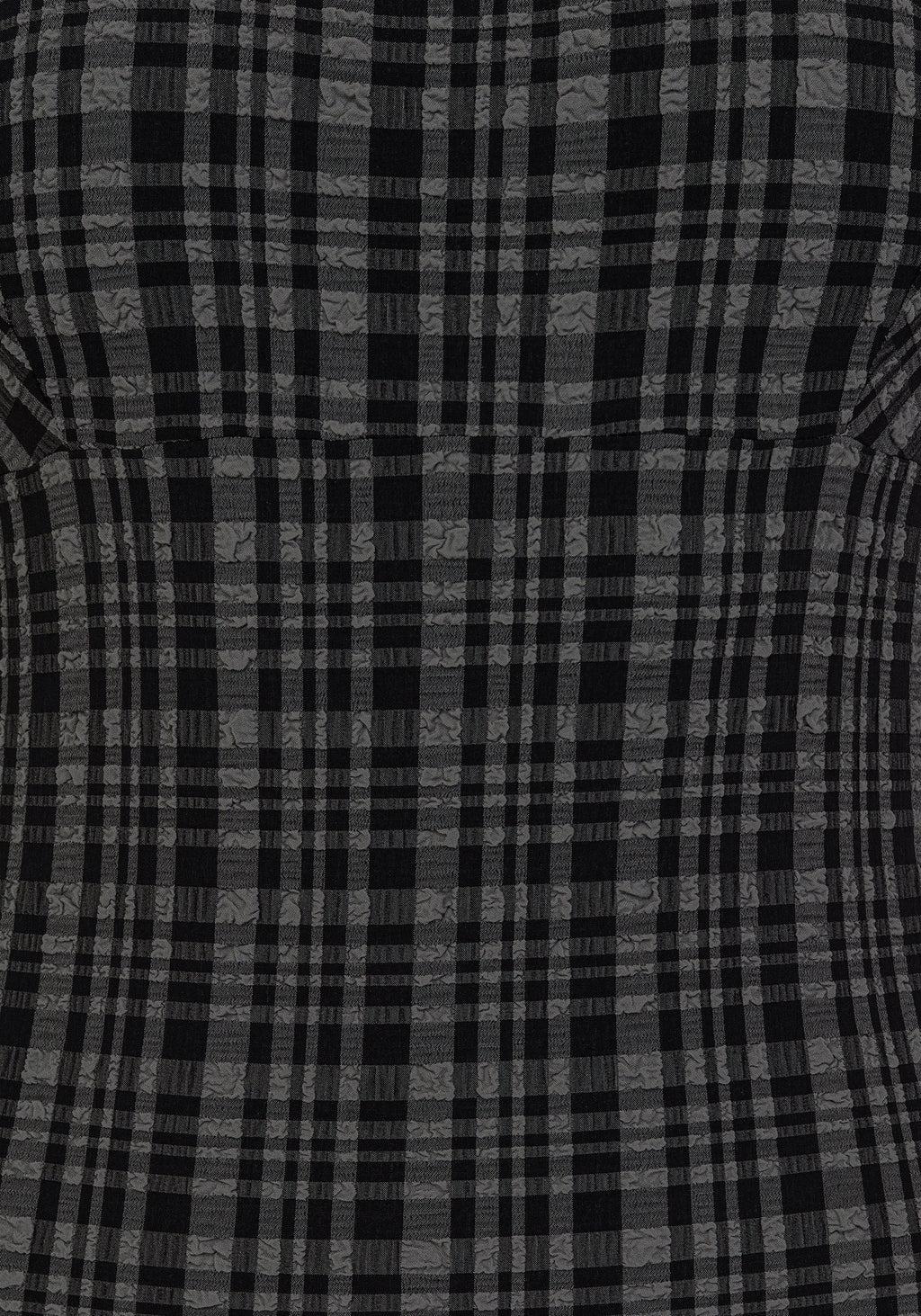 Slate Textured Check Square Neck Swimsuit Product Image