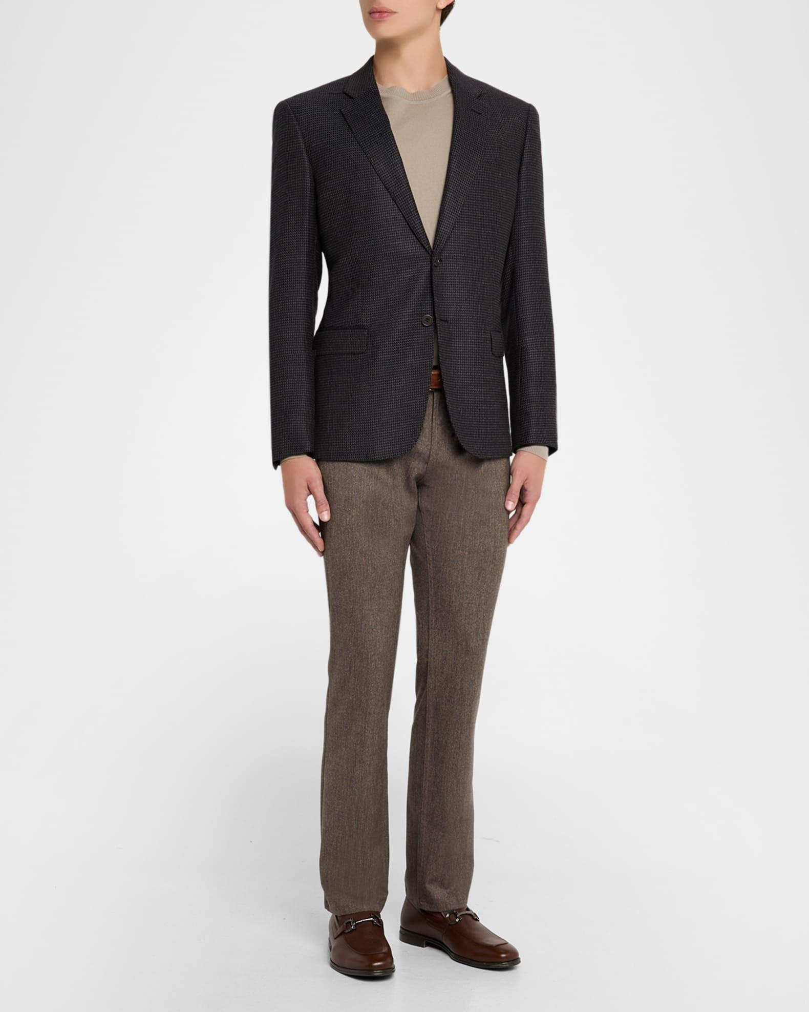 Men's Wool and Cotton Melange Five-Pocket Pants Product Image