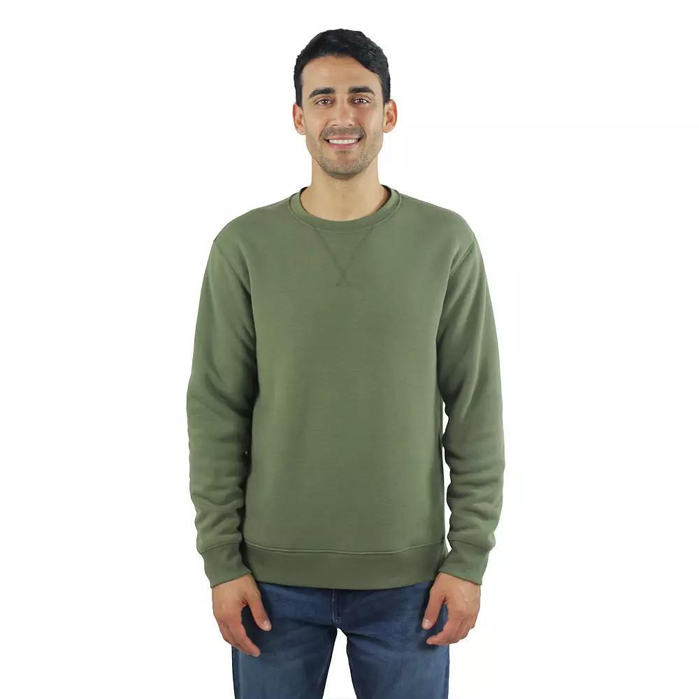 Men's JACHS NY Sherpa-Lined Soft Touch Crewneck Sweatshirt, Size: Small, Green Product Image