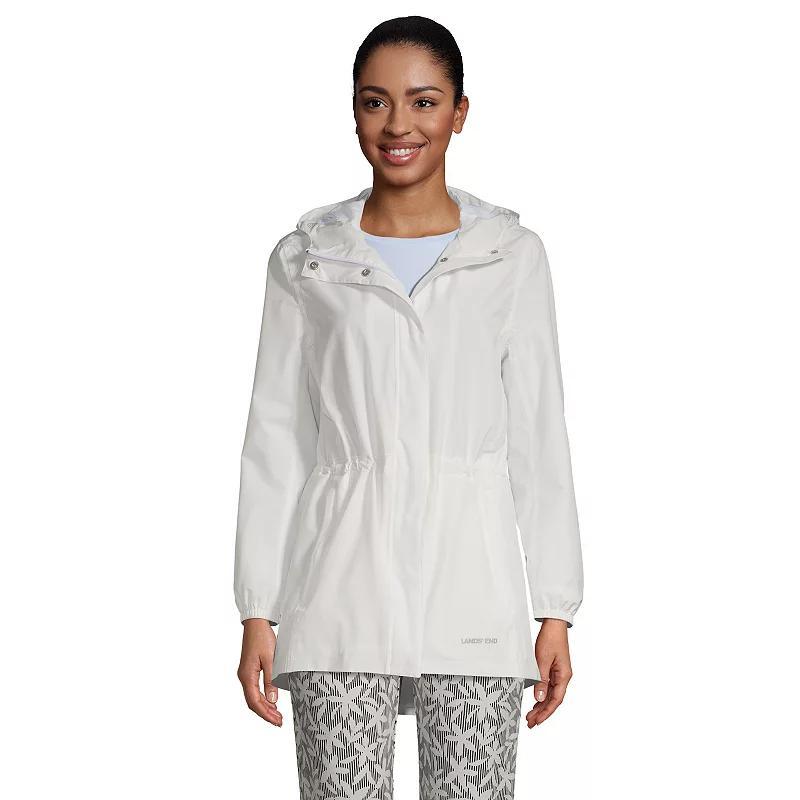 Womens Lands End Hooded Packable Raincoat Product Image