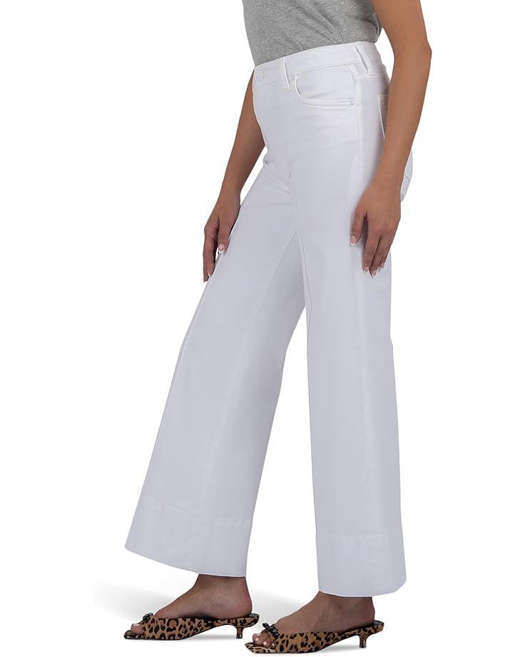 Gwen High-Rise Wide Leg Raw Hem 5 Pockets Zipper Fly Product Image
