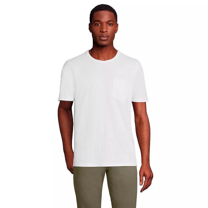 Lands' End Men's Short Sleeve Garment Dye Slub Pocket Tee Product Image