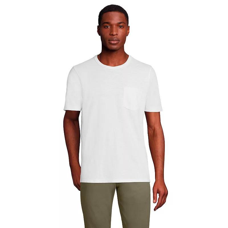 Lands' End Men's Short Sleeve Garment Dye Slub Pocket Tee Product Image