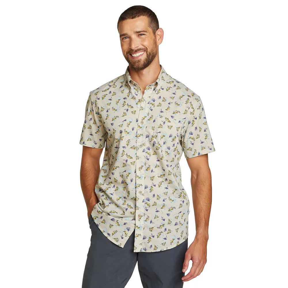 Men's Eddie Bauer Baja Print Short Sleeve Button-Down Shirt,  Product Image