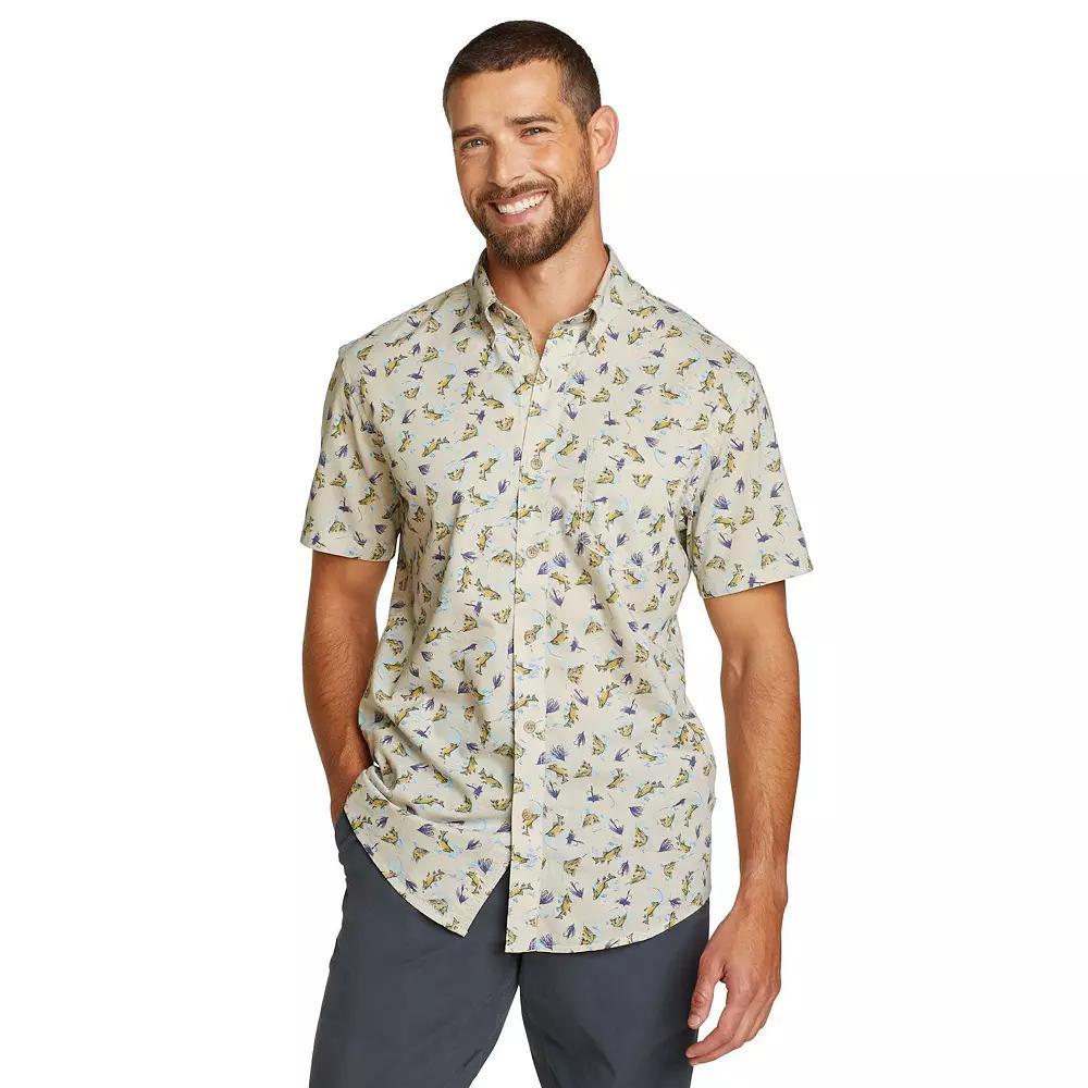 Men's Eddie Bauer Baja Print Short Sleeve Button-Down Shirt,  Product Image