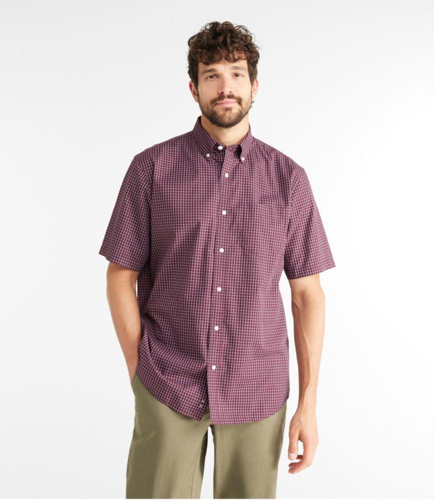 
                            Men's Wrinkle-Free Kennebunk Sport Shirt, Traditional Fit Short-Sleeve Check
                         Product Image