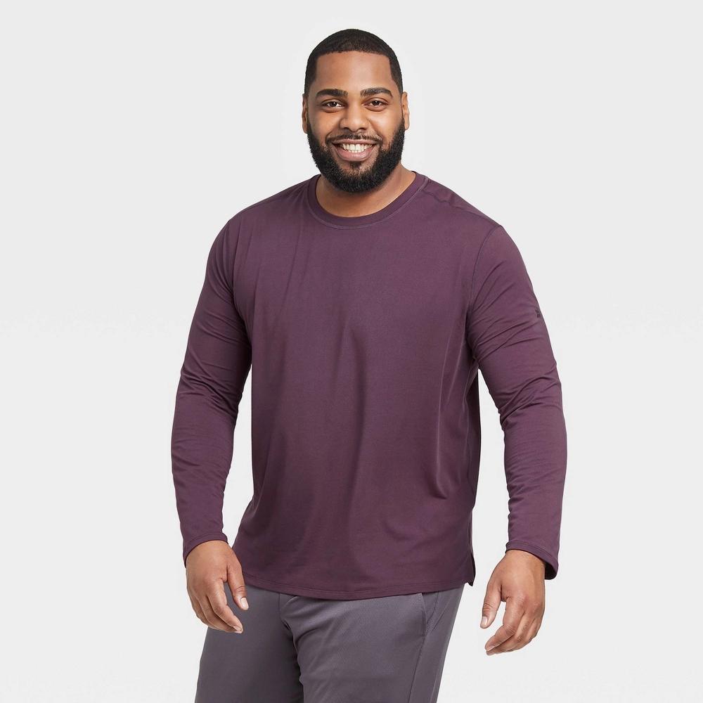 Mens Long Sleeve Performance T-Shirt - All In Motion Black L Product Image