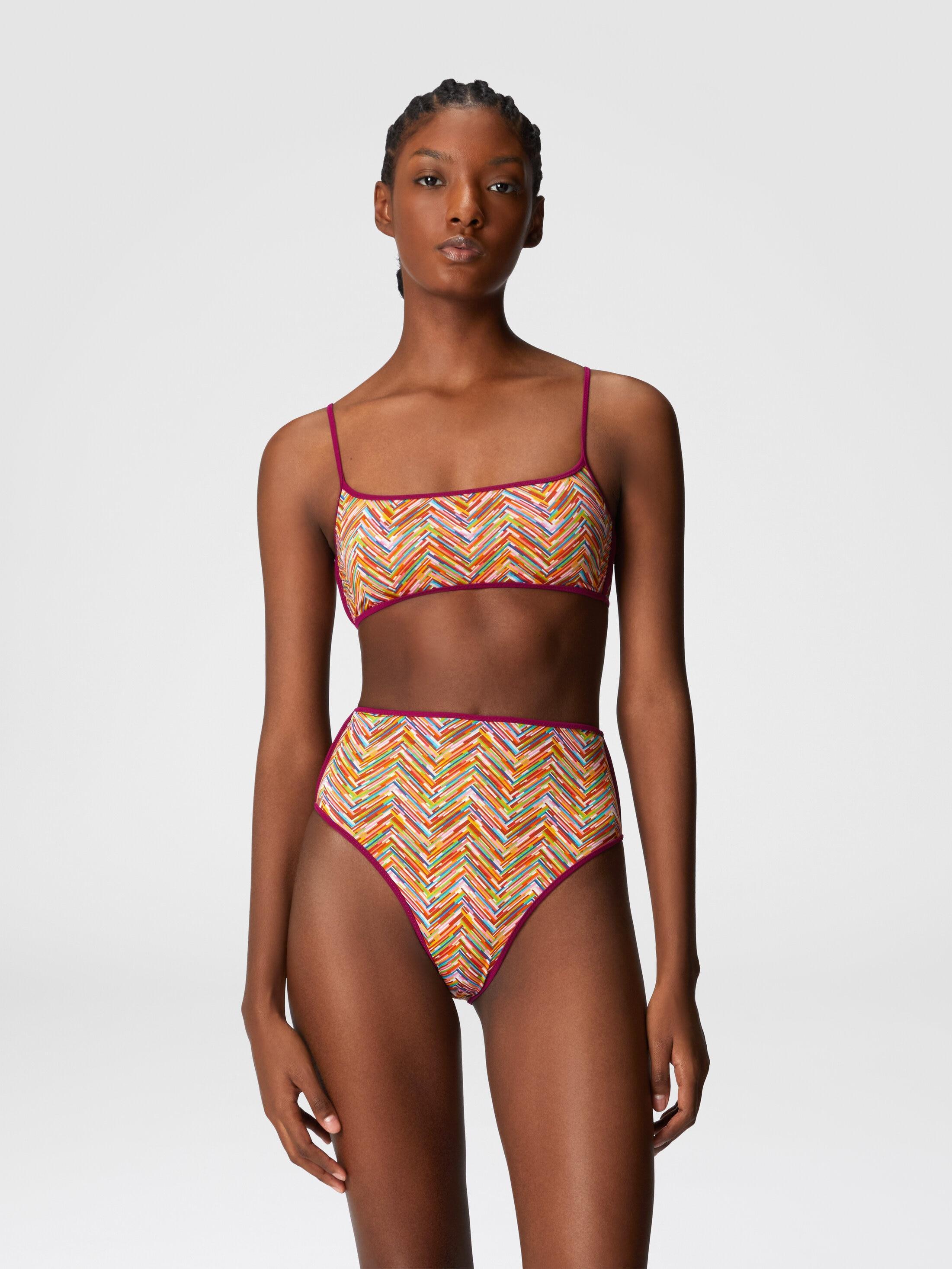 Reversible bikini with print and high bottom Product Image