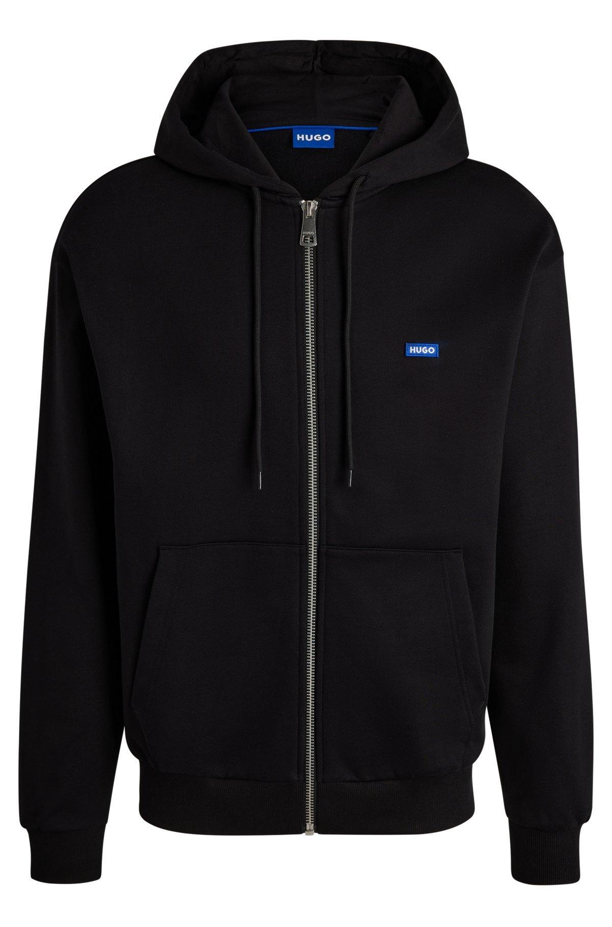 Zip-up hoodie in French terry cotton with logo Product Image