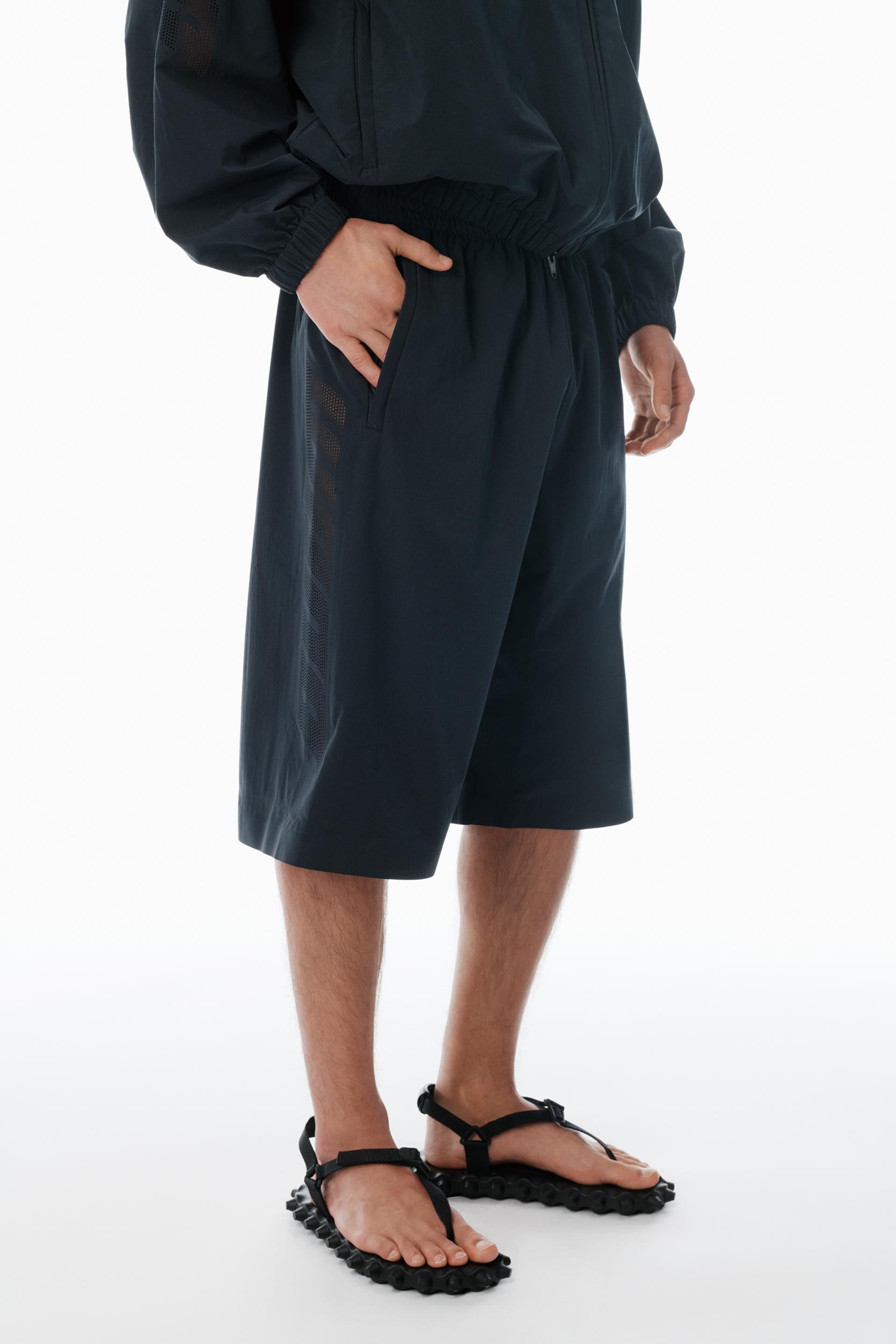 Black Perforated Logo Basketball Shorts Product Image