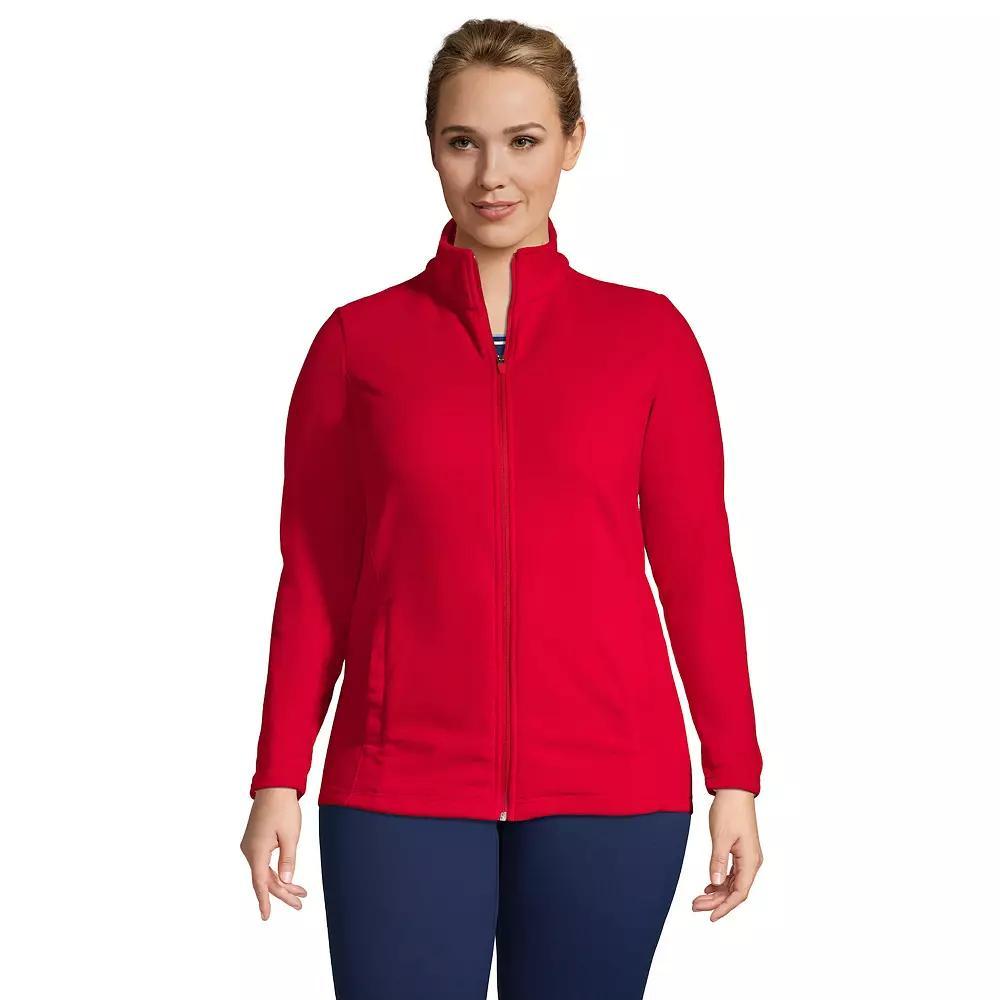 Plus Size Lands' End Full Zip Fleece Jacket, Women's, Size: 2XL, Rich Red Product Image