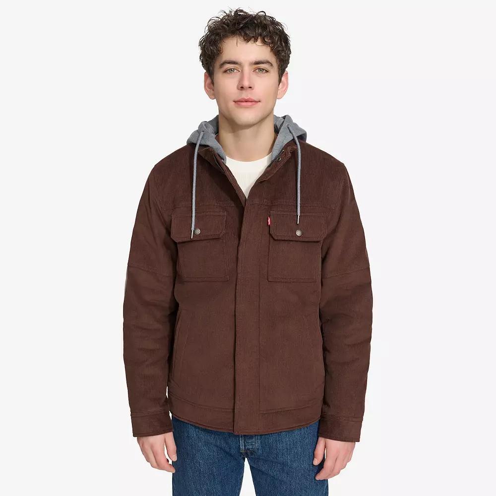 Men's Levi's® Hooded Corduroy Shacket,  Product Image