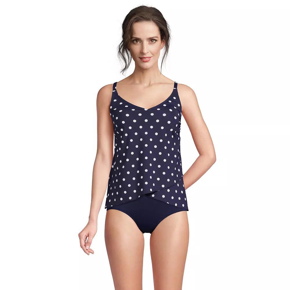 Women's Lands' End D-Cup Chlorine Resistant Tulip Hem Tankini Swimsuit Top,  Product Image