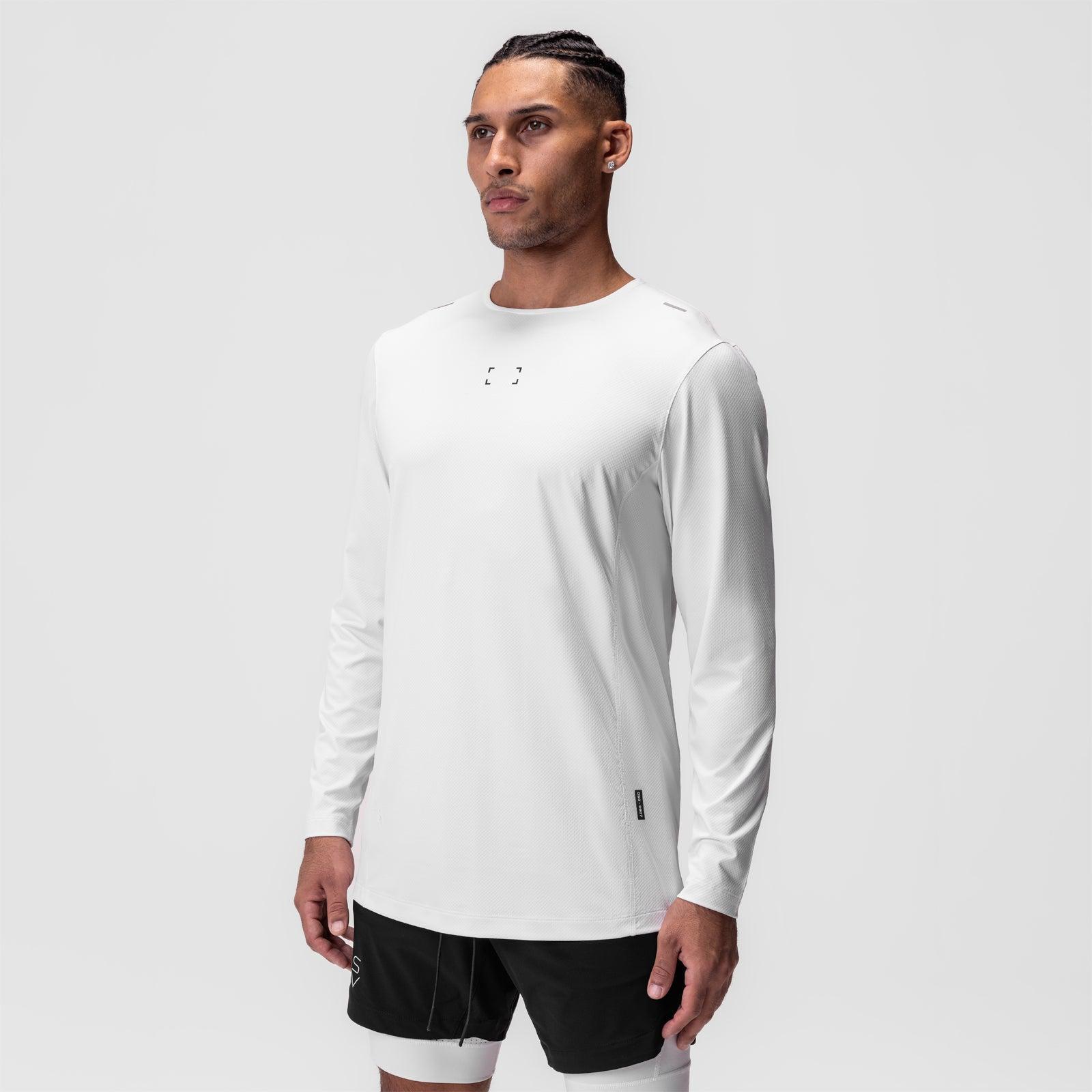 0907. AeroSilver® Training Long Sleeve - White "Space Bracket" Product Image