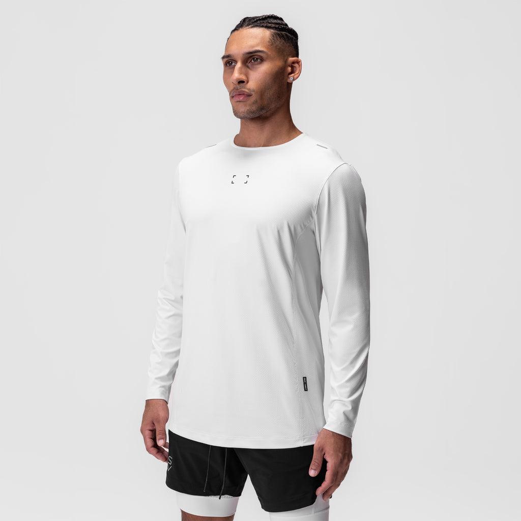0907. AeroSilver® Training Long Sleeve - White "Space Bracket" Product Image
