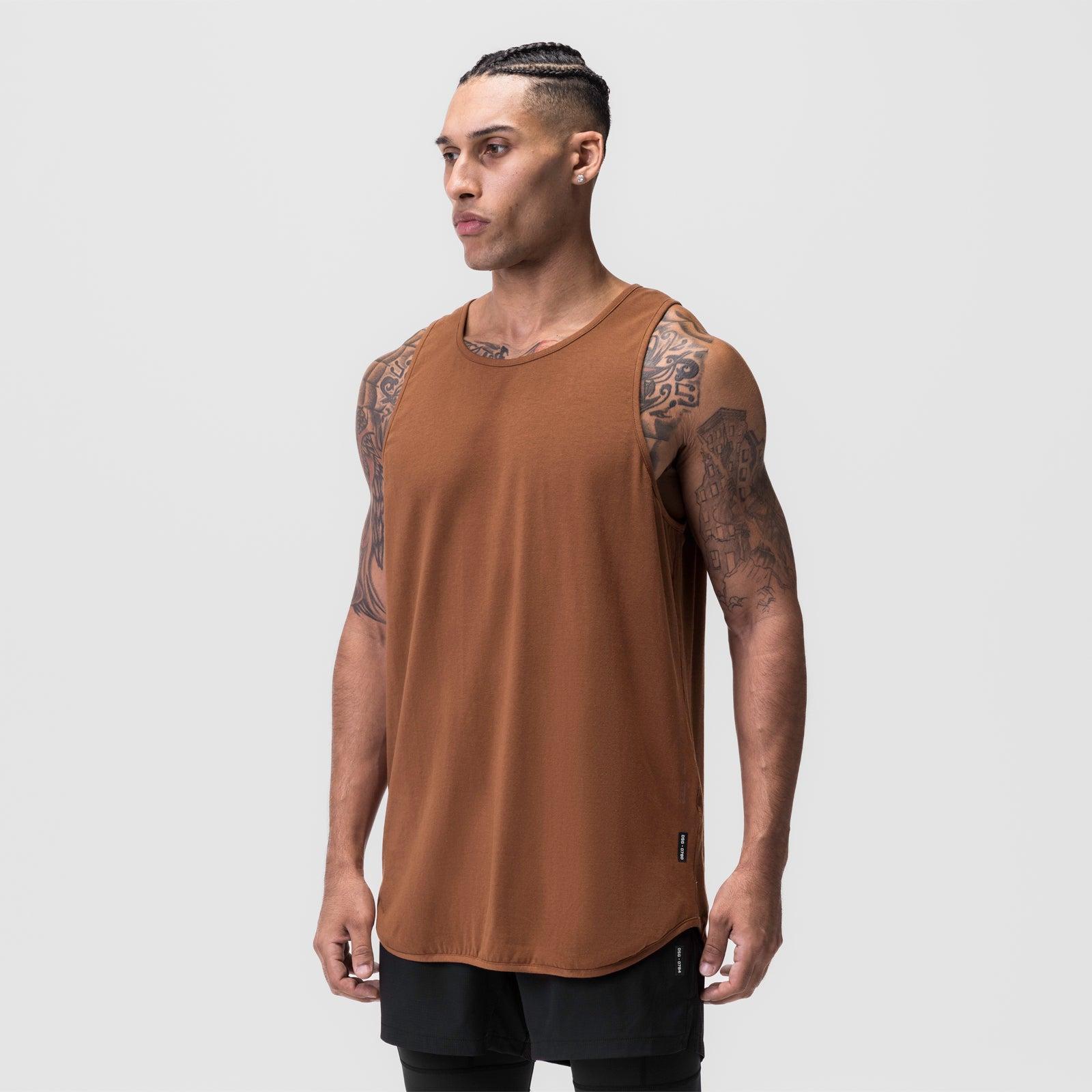0780. Supima® Extended Tank Top - Rust Product Image