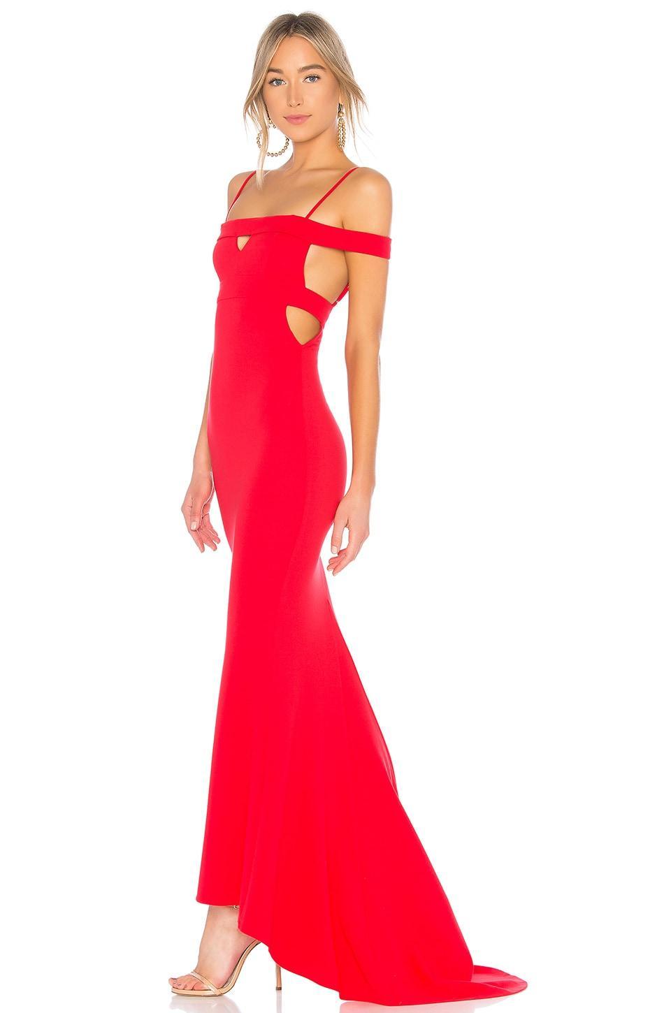 Lovers and Friends Cece Gown in Red Rose Product Image