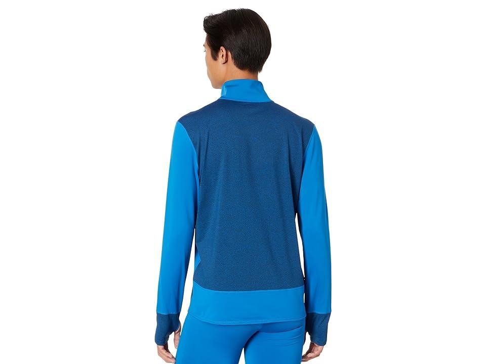 Hot Chillys Micro Elite Chamois Color-Block Zip-T Granite) Men's Clothing Product Image