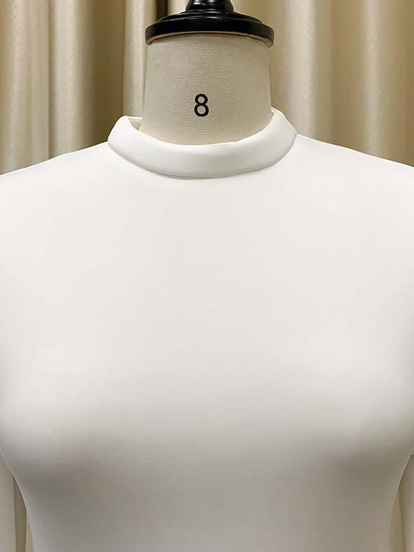 Original Loose Half Sleeves Falbala Solid Color Round-Neck Midi Dresses Product Image