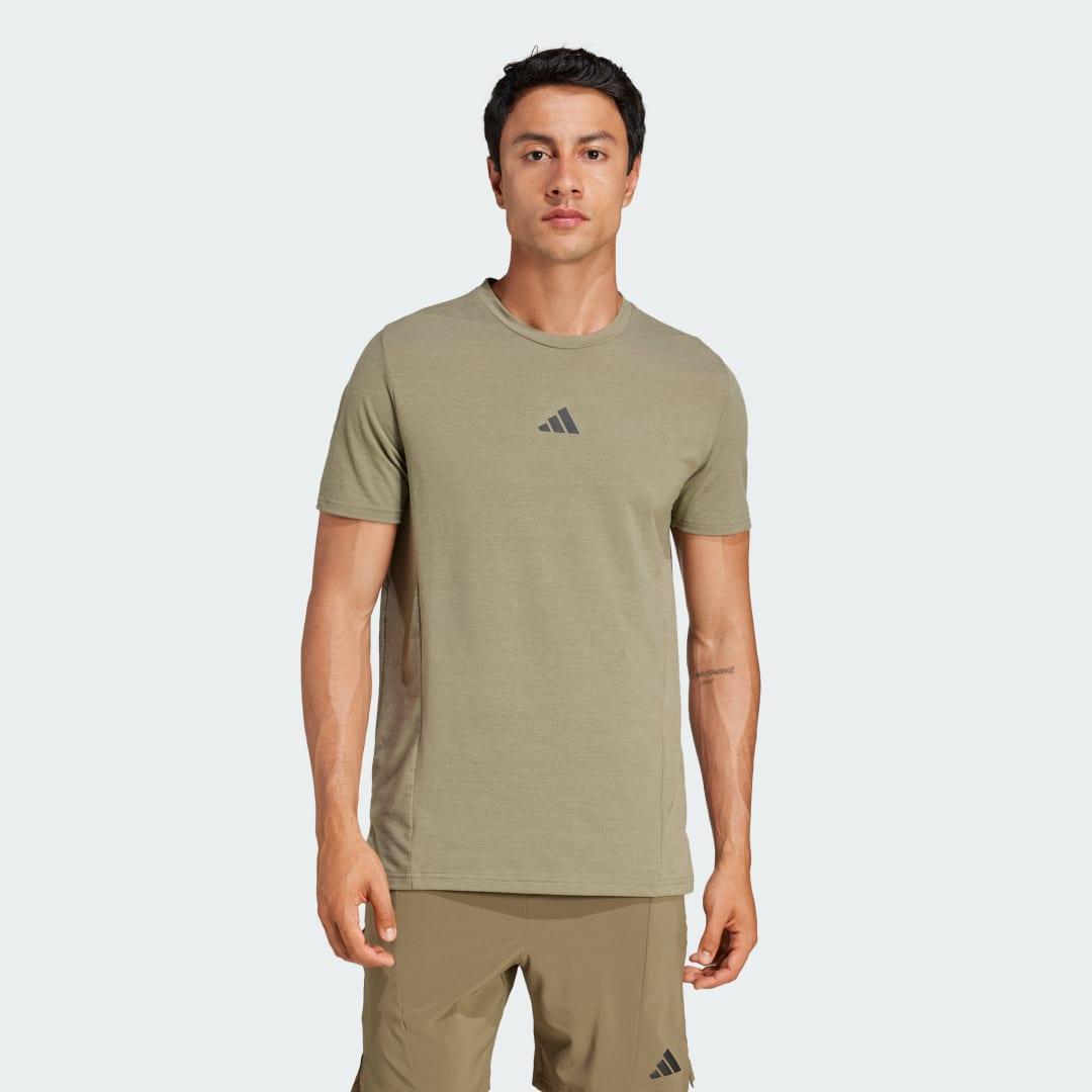 adidas Designed for Training Workout Tee Olive Strata 2XL Mens Product Image
